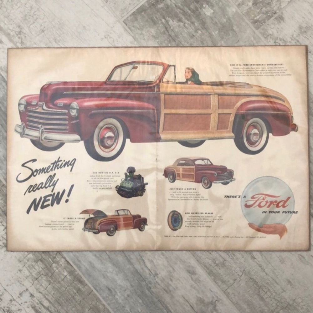 Vintage Ford 1946 Sportsman’s Convertible Magazine Ad